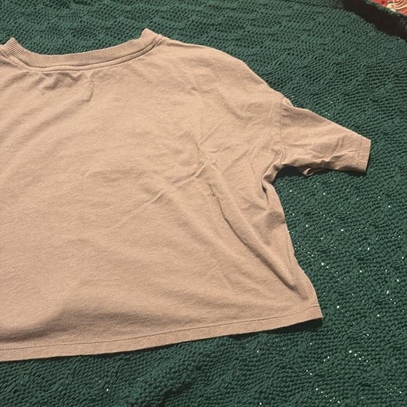 Calvin Klein Mauve Logo Crop Top Size M CK Streetwear Y2K Athleisure Essential - Picture 5 of 7